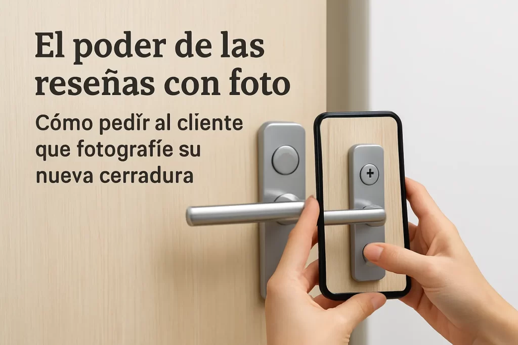 El poder de las reseñas con foto: Cómo pedir al cliente que fotografíe su nueva cerradura.