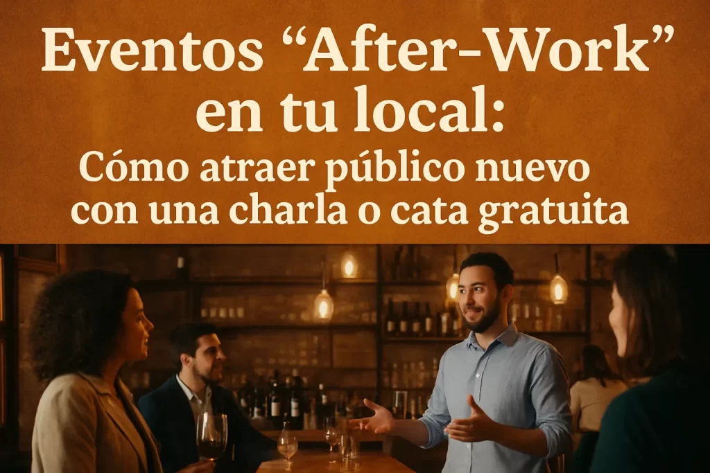 Eventos "After-Work" en tu local: Cómo atraer público nuevo con una charla o cata gratuita.