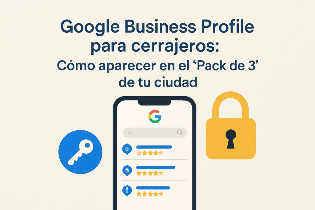 Google Business Profile para cerrajeros: Cómo aparecer en el "Pack de 3" de tu ciudad.