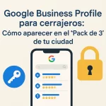 Google Business Profile para cerrajeros: Cómo aparecer en el "Pack de 3" de tu ciudad.