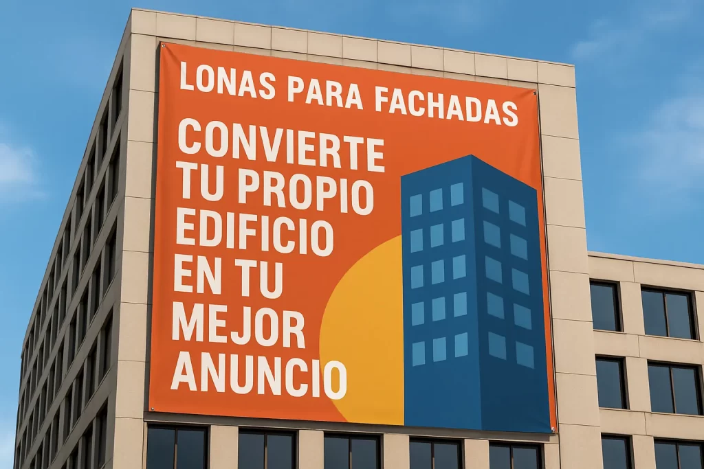 Lonas para fachadas: Convierte tu propio edificio en tu mejor anuncio.