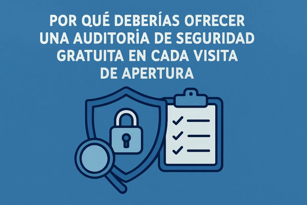 Por qué deberías ofrecer una auditoría de seguridad gratuita en cada visita de apertura.