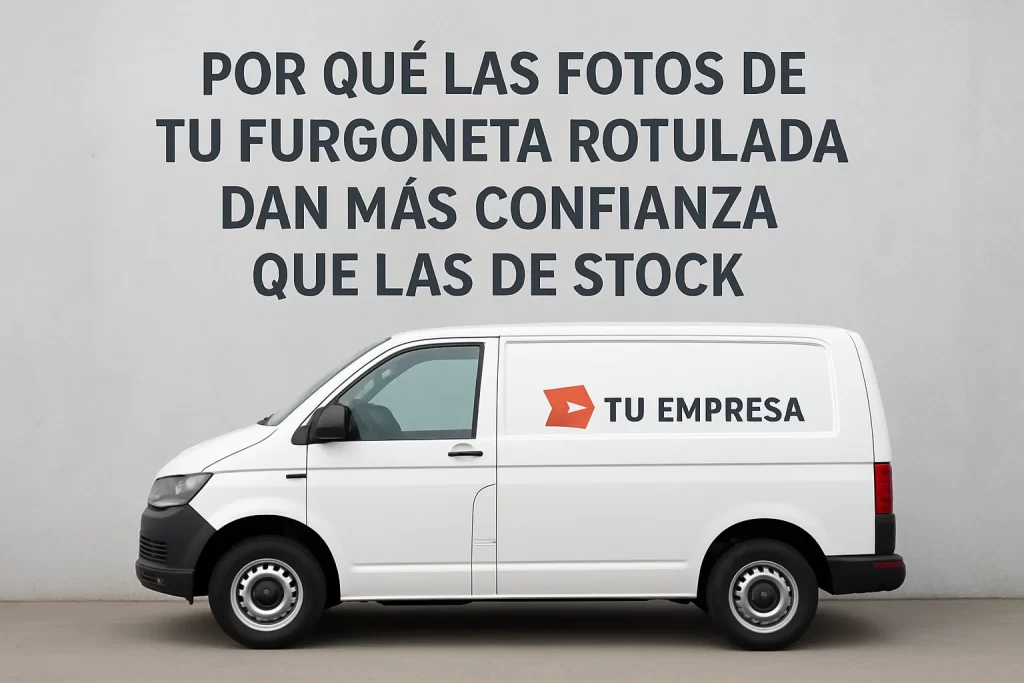 Por qué las fotos de tu furgoneta rotulada dan más confianza que las de stock.