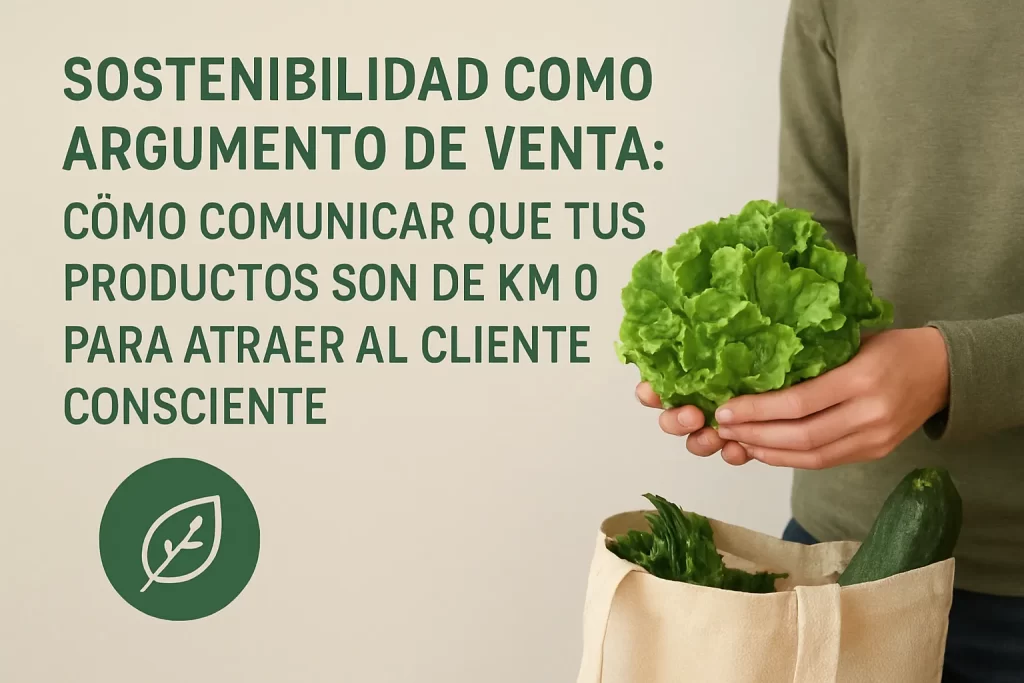 Sostenibilidad como argumento de venta: Cómo comunicar que tus productos son de KM 0 para atraer al cliente consciente.