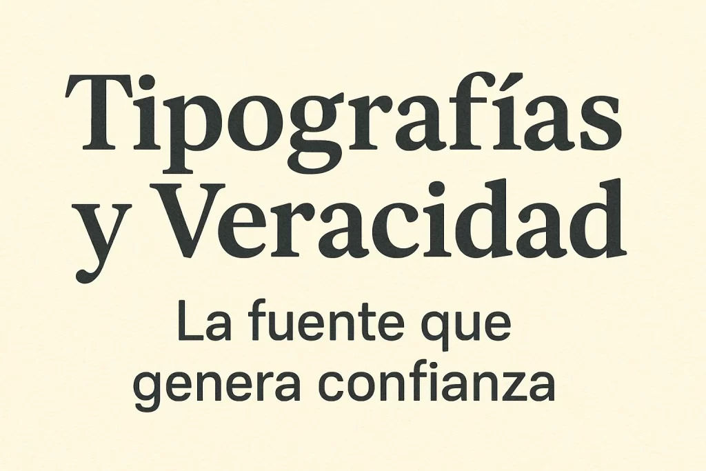 Tipografías y Veracidad: La fuente que genera confianza.