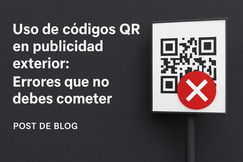 Uso de códigos QR en publicidad exterior: Errores que no debes cometer.