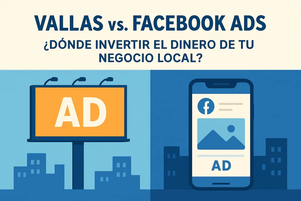 Vallas vs. Facebook Ads: ¿Dónde invertir el dinero de tu negocio local?
