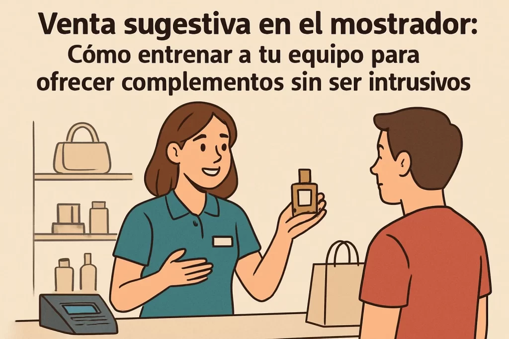 Venta sugestiva en el mostrador: Cómo entrenar a tu equipo para ofrecer complementos sin ser intrusivos.